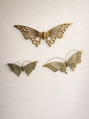 Elegant Gold Butterfly Wall Decor Set